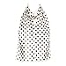 Polka Dot White & Black Chiffon Satin Ladies Womens Scarf Shawl Wrap
