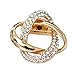 maikun Round Rhinestone Brooch Scarf Ring Gift for Valentine's Day