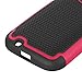 Moto E (2nd Gen) Case, LK [Shock-Absorption] Hybrid Dual Layer Armor Defender Protective Case Cover for Motorola Moto E (2nd Generation) (Hot Pink)