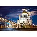 PUZZLE 1500 TEILE Cathedral of Christ the Saviour RUSSLAND KIRCHE KATHDRALE bei Nacht
