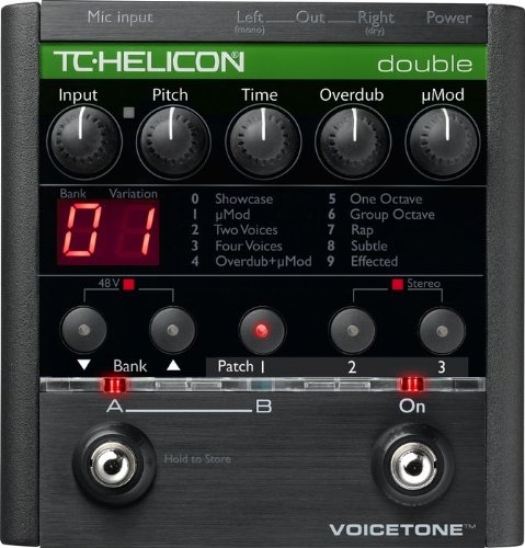 TC-Helicon VoiceTone Double, Double Tracker-in-a-Box, Including up to 4 Voices of Humanized Doubling and Octaves with Detune Effects