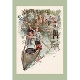 Buyenlarge 14072-0G24x36 Paddling Their Own Canoe 24x36 Giclee