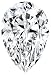 Jewelry : Certified Diamond (Pear, Fair cut, 1.61 carats, D color, SI2 clarity)