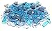 Mixed Blue Stained Glass Cobbles-8 ounces(half pound)
