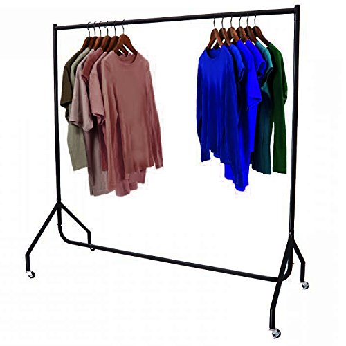 Heavy Duty Kleiderstange 6 Ft X 5 Ft – Silbergrau, 32 Mm Stahlrohr Mit Rollen