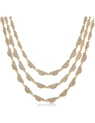 kate spade new york "Scallop" Pave Triple Strand Necklace, 15"