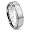 Cobalt XF Chrome 8MM Italian Di Seta Finish Newport Ribbed Edges Wedding Band Ring Sz 7.0 SN#585