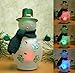 Irish Snowman - LED Lighted Glass Snowman with Painted Shamrocks - Colorful Snowman - Irish Decoration - Irish Gift - Snowman
