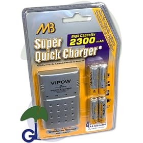 chargeur de piles rapide 1h30 pour AA / AAA vendu sans piles.