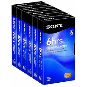 Sony 6T120VR 120-Minute VHS 6-Pack by Sony