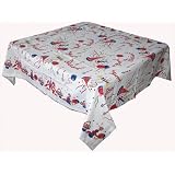 1950's Vintage Style Happy Birthday Tablecloth by redandwhitekitchen