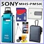 Sony MHS-PM5K/L Bloggie Mobile 5MP HD Snap 360 Video Camera (Blue) with 4x Digital Zoom + 8GB Deluxe Accessory Kit