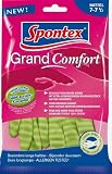 Produkt-Bild: Spontex 12310097 Handschuhe Grand Comfort Gr&ouml;&szlig;e 7-7,5, mit Baumwoll-Strick-F&uuml;tterung, maschinenwaschbar, 3 Paar