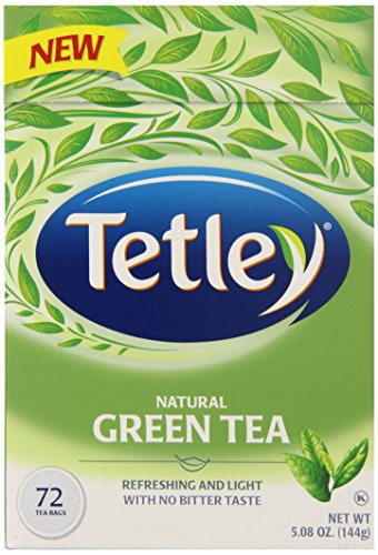 Tetley Steamed Green Tea, 72 Count (Pack of 6)