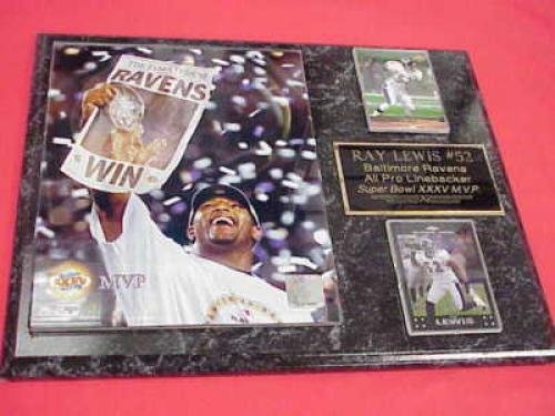 Ray Lewis Super Bowl 2 Card Collector Plaque