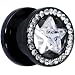 7/16" Black Clear Titanium Star CZ Screw Fit Tunnel