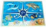 R&D Enterprises/Motorhead Products, GH-61054, 7-3/4-Inch by 11-3/4-Inch Tempered Glass Cutting Board Featuring Tropical Reef Scene By Artist Guy Harvey