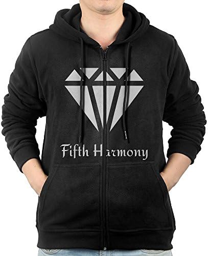 Men's Fifth Harmony Diamond Logo Full Zipper Classic Hoodies