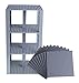 Strictly Briks Compatible with Lego Classic Stackable Baseplates, Building Briks for Towers, Shelves, and More, Compatible with All Major Brands, Light Gray, 10 Base Plates & 40 Stackers, 6x6 Inches
