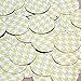 Sequin Yellow Silver Houndstooth Pattern Metallic Round 30mm Couture Loose Paillettes