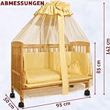 Beistellbett VARIO mit Vollausstattung Babybett Kinderbett Bank Bett Stillbett