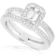 3/4ctw Emerald-Cut Diamond Engagement Ring in 14kt White Gold