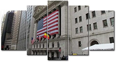 5 Panel Wall Art Painting Usa Building United States Parliament Flag Prints On Canvas The Picture City Pictures Oil For Home Modern Decoration Print Decor