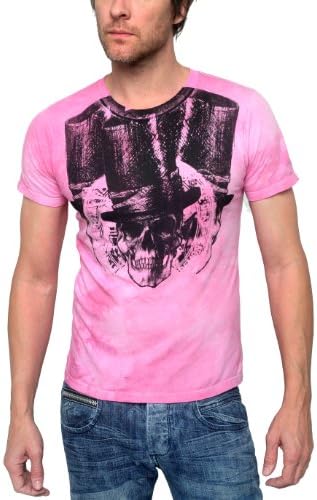 Men's JUNKER DESIGNS - "FORMAL" Hand Dyed T-Shirt Pink S