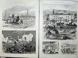 1875 Floods France Railway Mail-Van Toulouse Agen Horse
