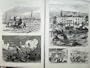 1875 Floods France Railway Mail-Van Toulouse Agen Horse