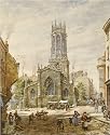 All Saints Pavement York art print 37x30 cm by Louise Rayner