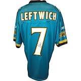 Byron Leftwich Autographed Jacksonville Jaguars (Teal #7) Jersey