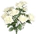 18" Beautiful Silk Open Rose Flower Bush Wedding Bridal Bouquet Cream ch35