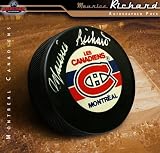 Maurice Richard Montreal Canadiens Autographed/Hand Signed Hockey Puck