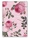 Happy Birthday with rose collage - 5" x 7" Vellum Overlay Birthday Greeting Card