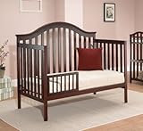 Lynn Crib with Mini Rail (Merlot) (47"H x 29.5"W x 55"D)