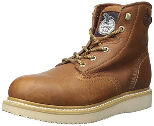 Georgia Boot Men's 6 Inch Wedge St Work Shoe, Barracuda Gold, 10.5 M US