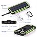 [15000mah Solar Panel Charger with 6LED Flashlight] Hallomall Portable Phone Charger Backup Power Pack, Dual USB Port External Battery Charger for Smart phones Camera and Other 5V USB Devices (green)