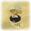 Swarovski Crystals Faberge inspired Egg Ring Box set with Purple Crystal Ring Size 8