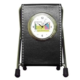 Pen Holder Desk Clock of Chemistry Periodic Table