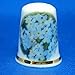 Birchcroft Porcelain China Collectable Thimble - Forget me Not Flower with Box