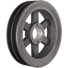 Martin FHP Sheave, MST Bushed, 4L/5L or B Belt Section, 2 Grooves, Class 30 Gray Cast Iron
