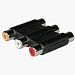Cables To Go - Video / audio coupler - RCA (F) - RCA (F) - black