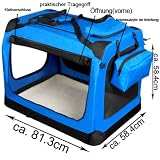 Faltbar Transportbox Hundebox Hundetransportbox Blau XL Zimmerkennel Showkennel Austellungskennel Kennel