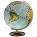 The Explorer - 12 diameter, Illuminated, Blue Ocean, Wood Table Top Stand