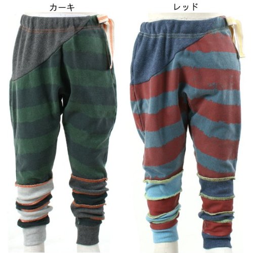 BACK ALLEY（バックアレイ） ロングパンツ（ボーダー） BA-2022302 カーキ 130cm