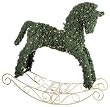 50" Pre-Lit Topiary Rocking Horse Christmas Decoration - Clear Lights