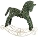 50" Pre-Lit Topiary Rocking Horse Christmas Decoration - Clear Lights