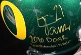 LaMichael James Autographed/Hand Signed Oregon Ducks Full Size Replica Helmet 2010 Doak Walker Winne