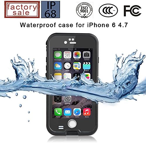 PhoneProof [Ultimate Final Verison] iPhone 6 Waterproof Case 6.6ft Underwater Waterproof Shockproof Snowproof Dirtproof Protection Case Cover (Black)